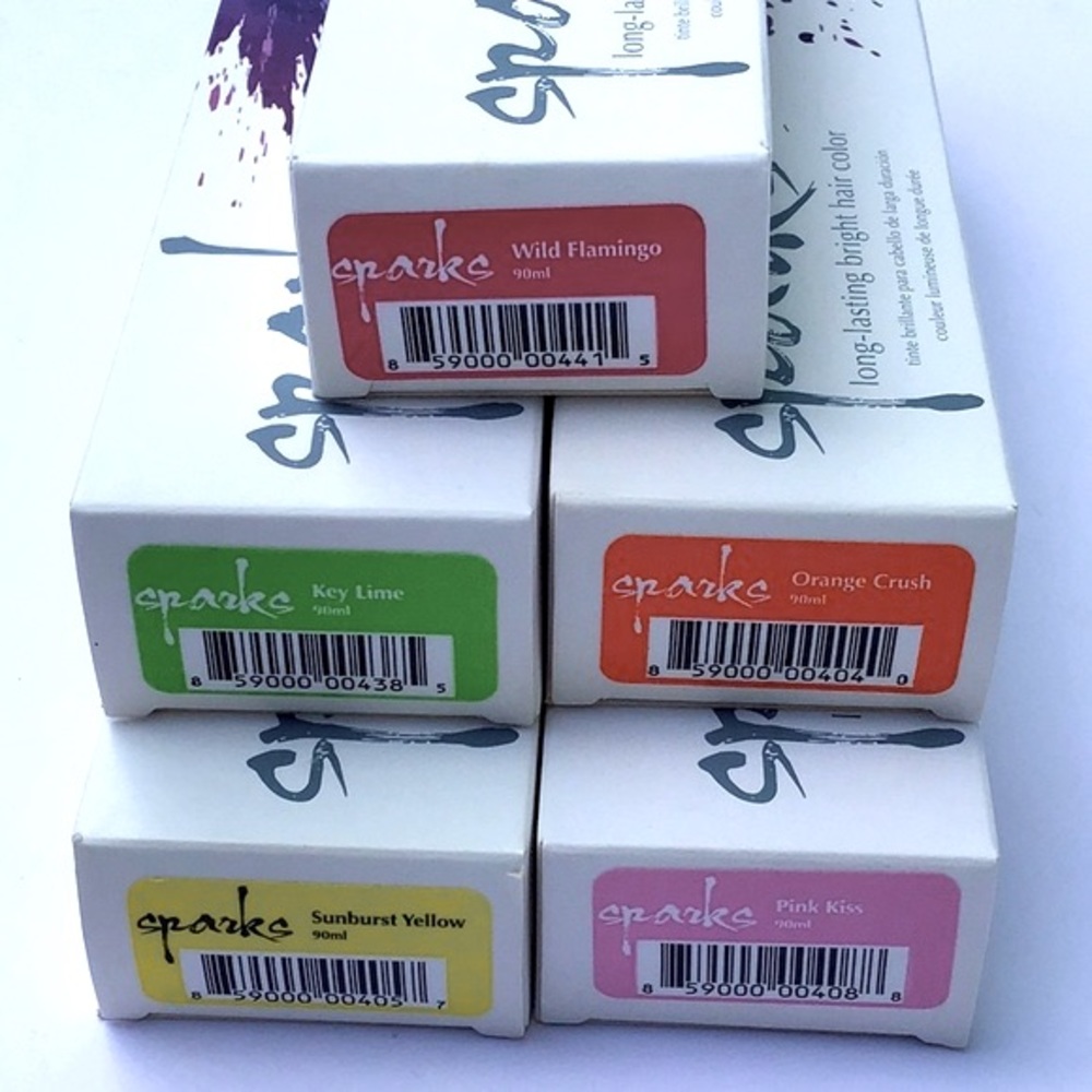 SPARKS bright hair color 2 pack NEW
